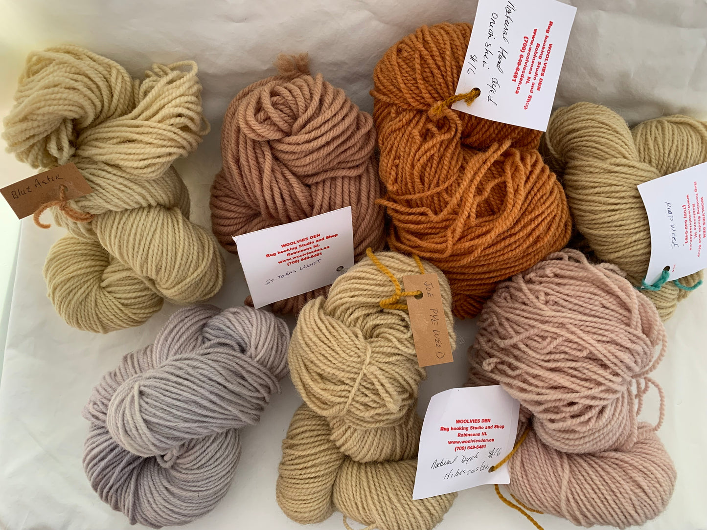 natural dyed 2 ply wool