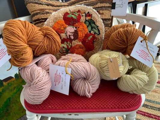 Natural Hand dyed wool yarn, 4 ounce skeins