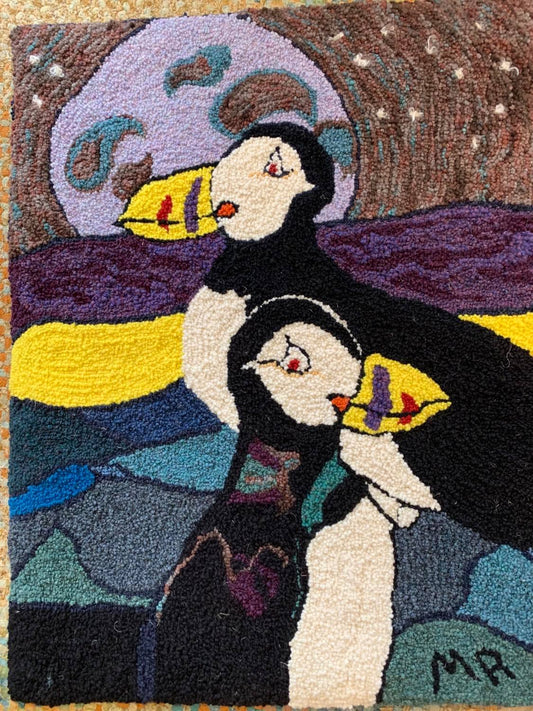 Puffins Under the Paisley Sky